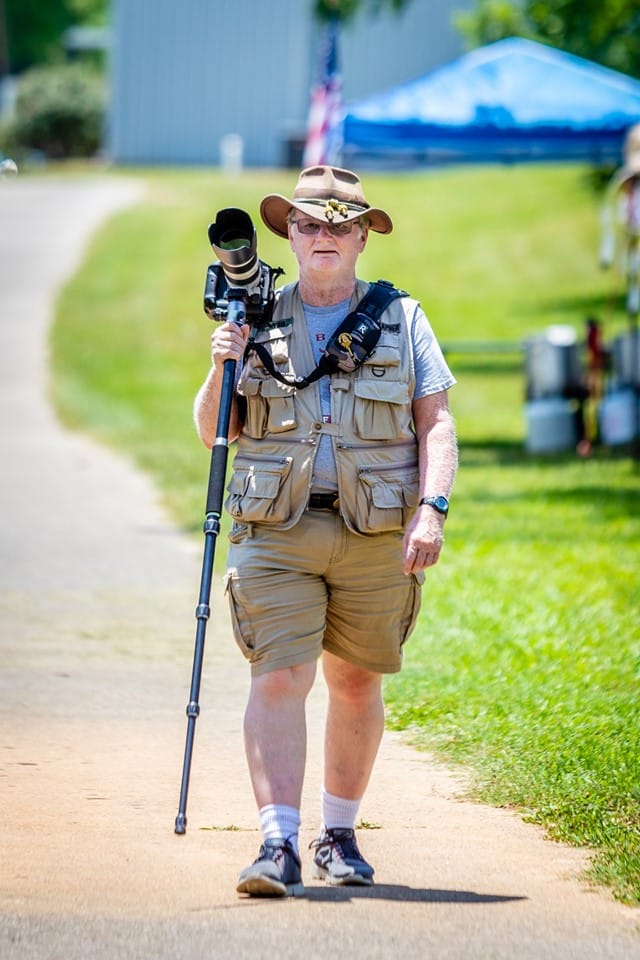 Charles Webb, 73, walking along scenic Chief Ladiga Trail in Anniston, Ala.