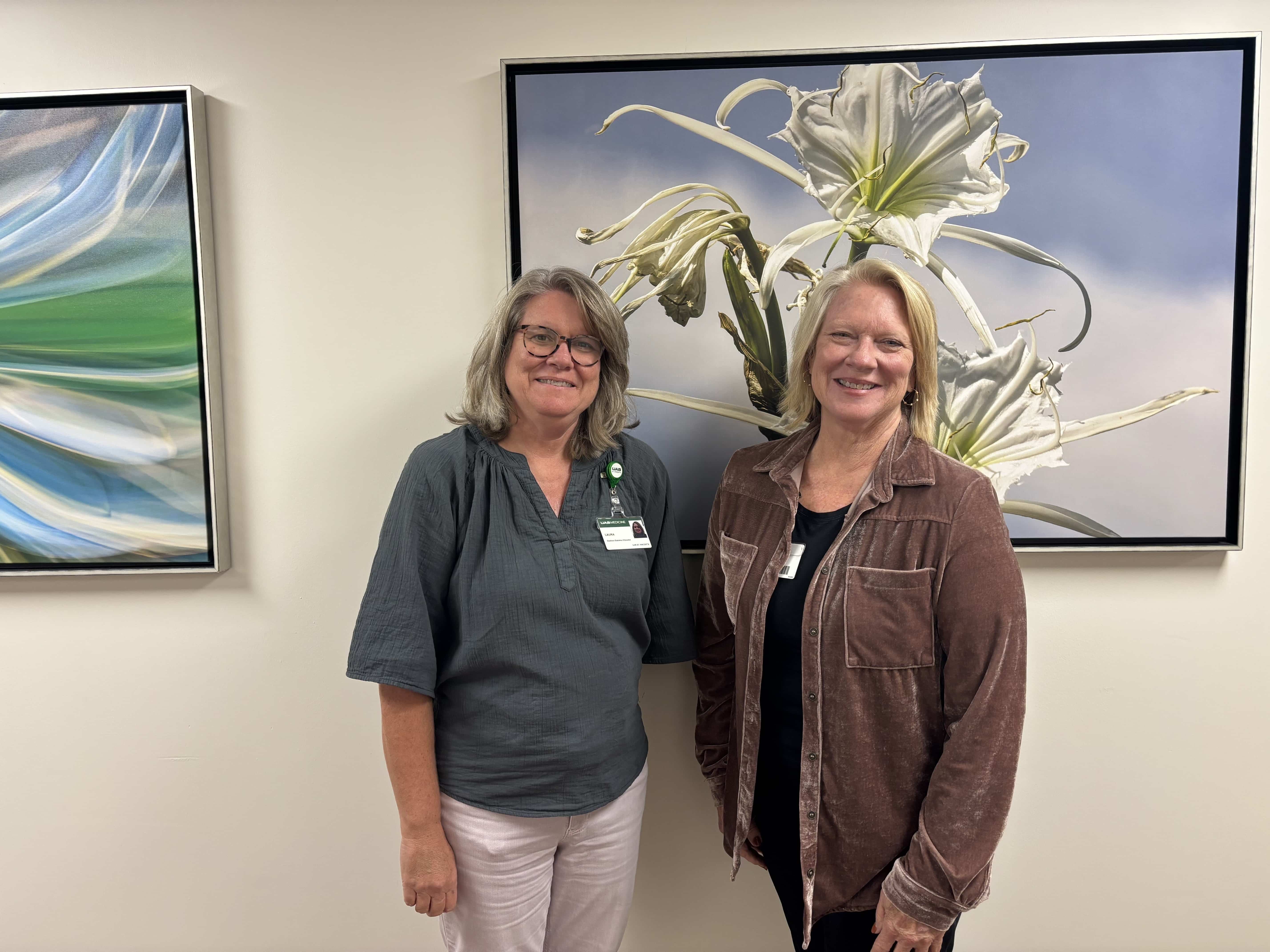Pictured left to right- Laura Smith, RD,CDCES (Diabetes Educator, Dietitian) and Angi Glass, RN, MSN,CDCES (Program Coordinator, Nurse Diabetes Educator)