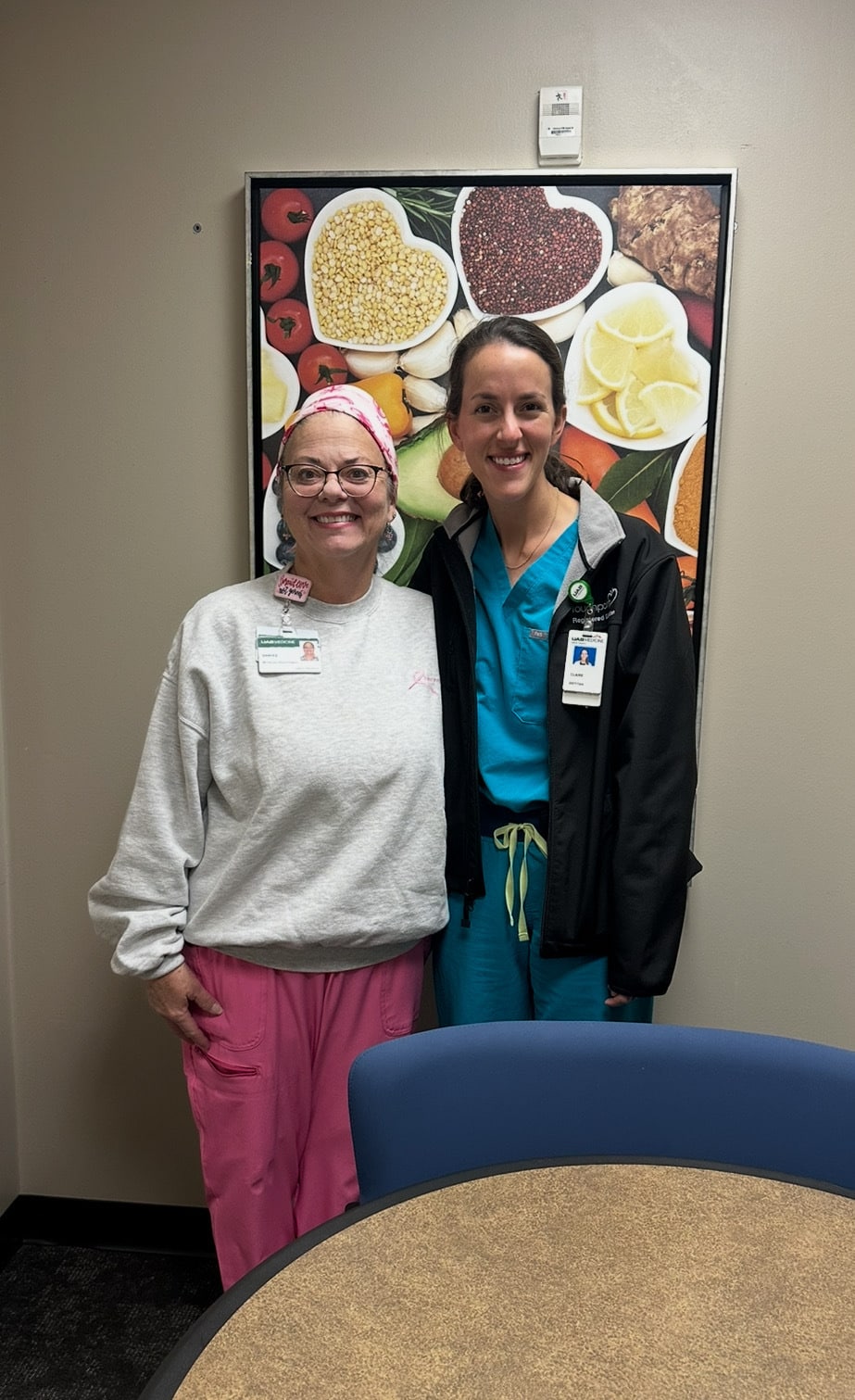 Pictured left to right- Suzette Weinstein, RN, BSN (Nurse Diabetes Educator) and Claire Nesbitt, RD,LD (Outpatient Dietitian)