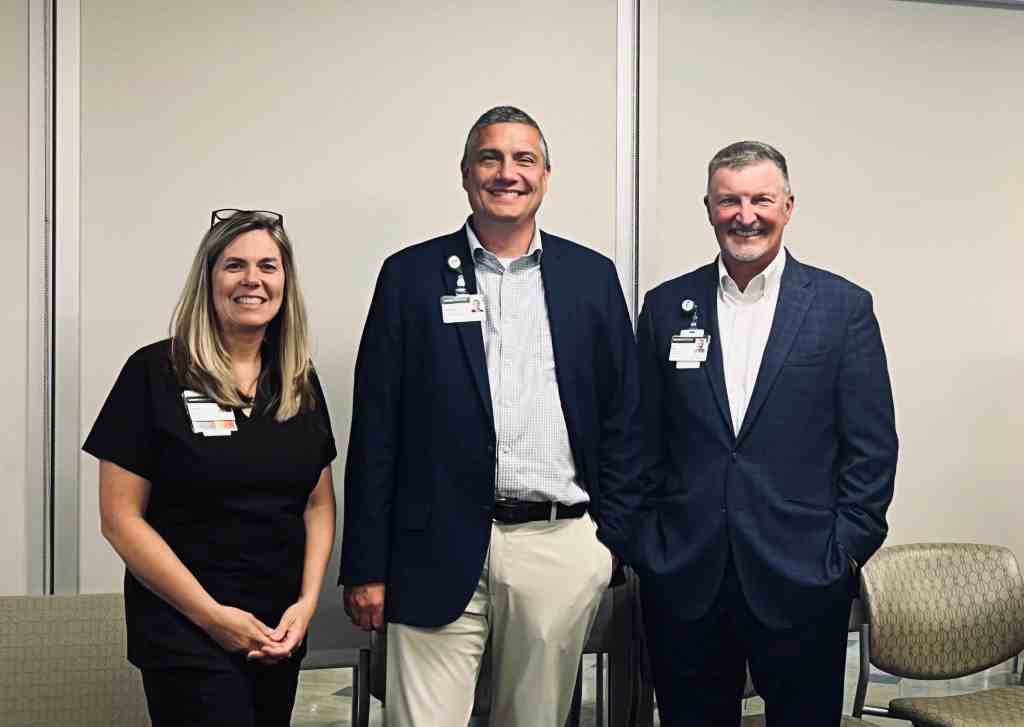 Hospital staff at UAB St. Vincent’s Chilton gather for an ice cream celebration recognizing fiscal year 2025 accomplishments and staff achievements in Clanton, Alabama.