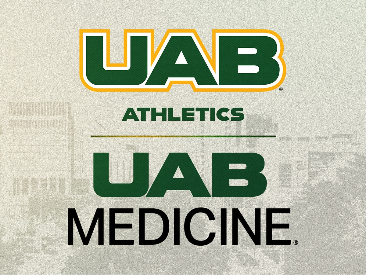 UAB Athletics logo and UAB Medicine logo