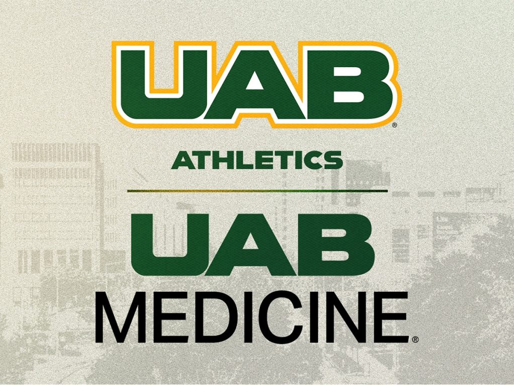 UAB Athletics logo and UAB Medicine logo